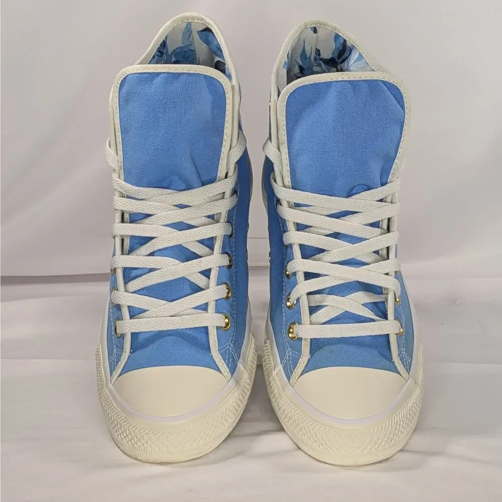 Converse UNT1TL3D Hi Top Canvas Hi Royal Blue White / Floral Print Men Size 11.5